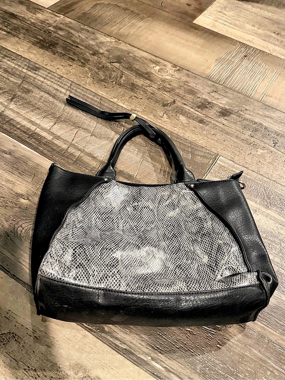 Black & Gray Tote Bag